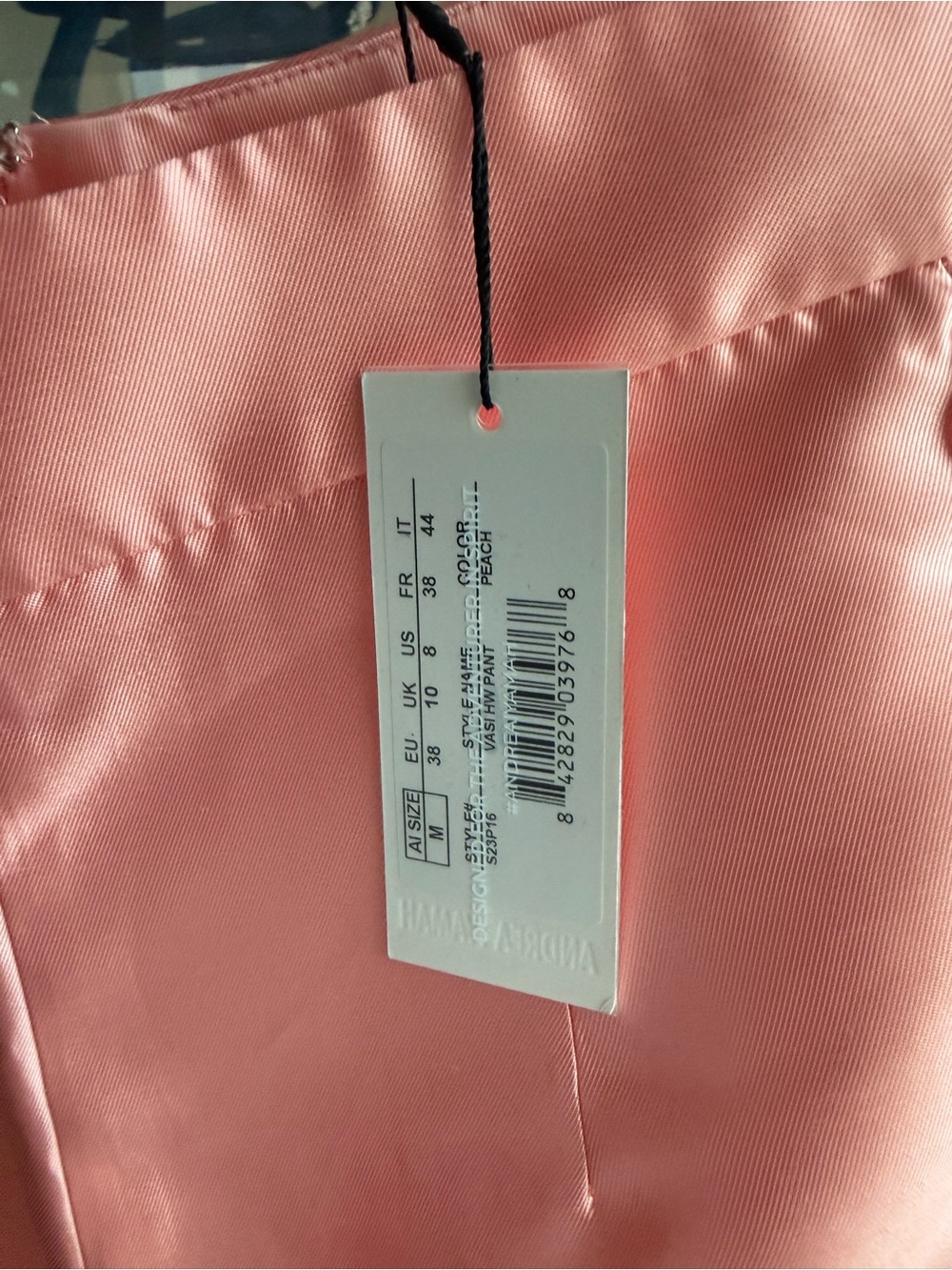 Andrea Iyamah Vasi High Waist Pants in Peach - Picture 8 of 12